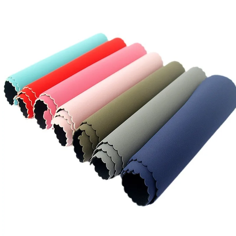 Free Sample Customize SBR Textile Waterproof Materials Stretch Scuba Knit Neoprene Polyester Fabric for Wetsuit Car Seat