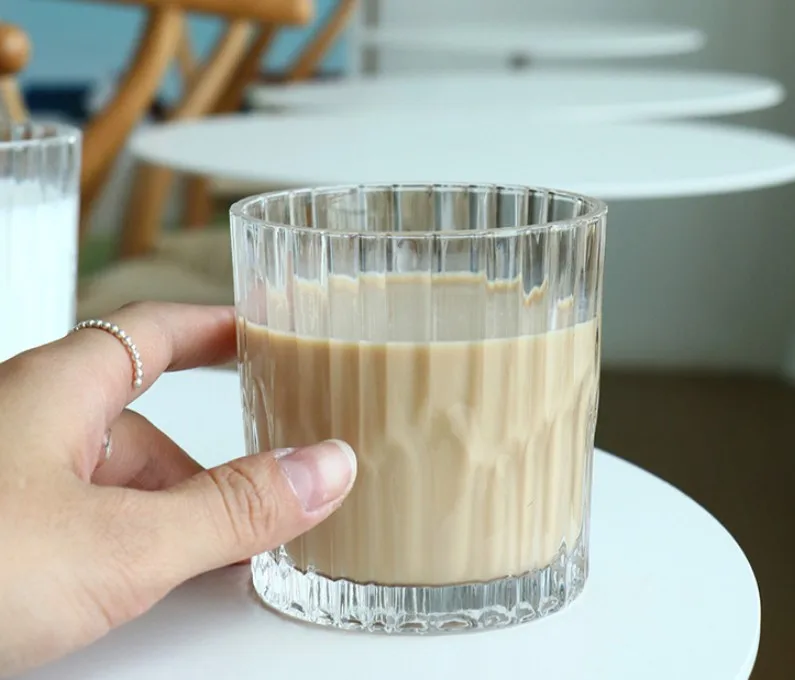 Стеклянная чашка для воды сока холодной питьевой чашки стаканы виски набор хрустальных кофейных латте пива