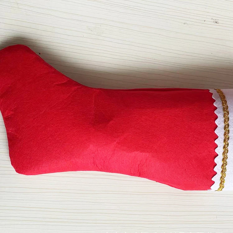 modern giant Christmas decoration candyland gift bag large size christmas stocking red felt