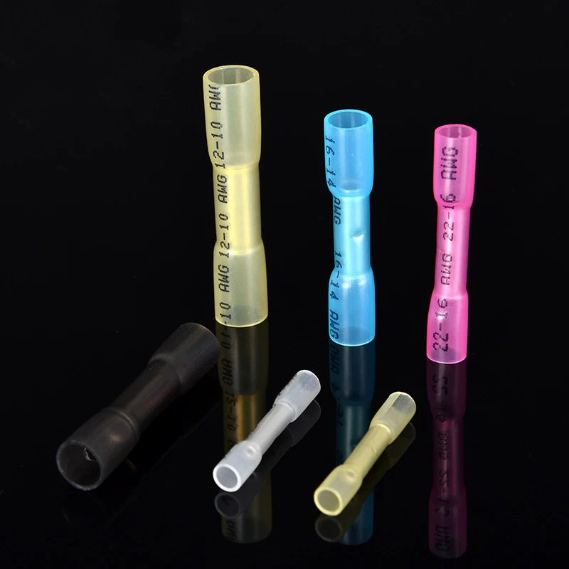 Heat Shrink Butt Connectors Kit, Insulated Waterproof Electrical Marine Automotive Wire Crimp Terminals, Butt Splice