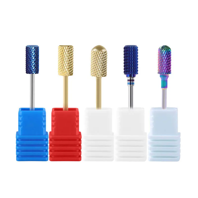 20 sizes blue gold colorful High quality luxury Color plated alloy tungsten steel grinding head Nail Drill Bits