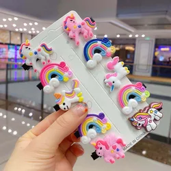 Cute Girl Rainbow Hairpins Cartoon Bobby Pin Hair Clips Girls Children Headband Kids Accessories