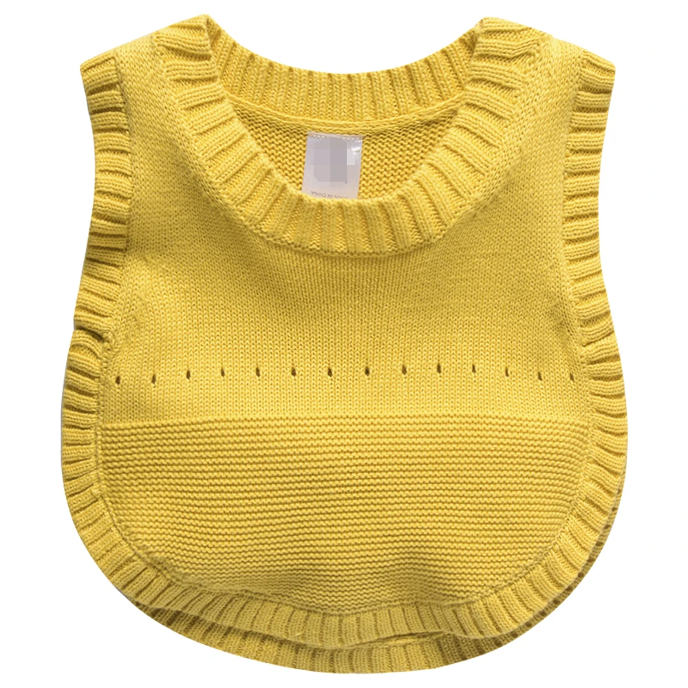 
wholesale 100% cotton knitted crew neck baby vest sweater for boys 