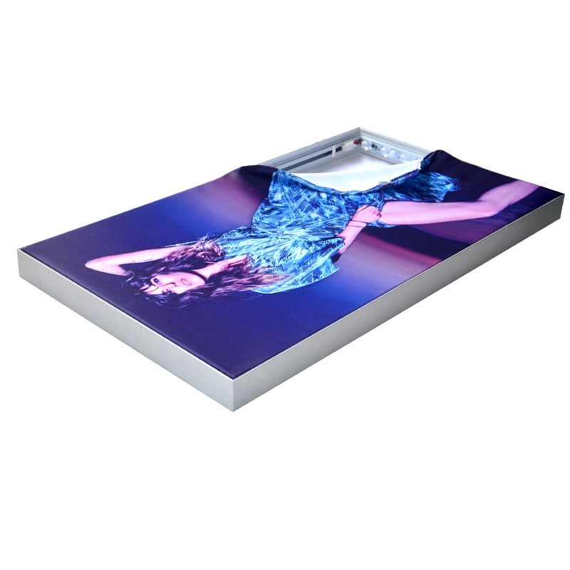 Frame poster led fabric  light box customized sign led light forHome improvement mural