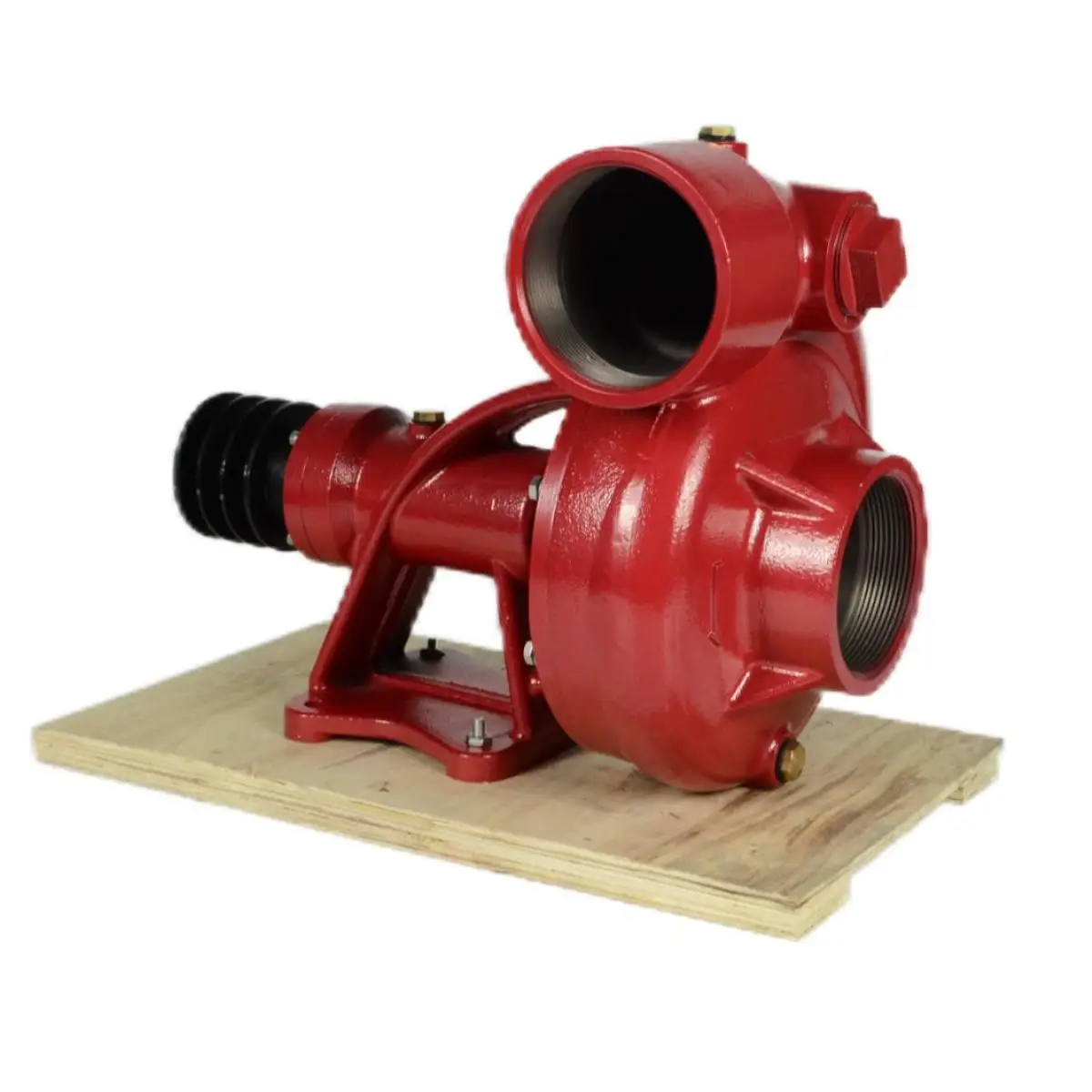 Slong WP4X3-208-10-B Dual fuel pump 4 inch pump with dual cylinder engine Iron pump with belt wheels and trolley