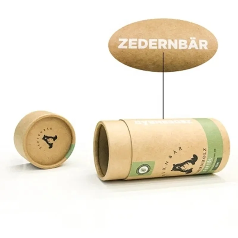 Customized Printing Eco Friendly Kraft Paper Tube Cosmetic Packaging Cardboard Box Gift/Food/Supplement Tube