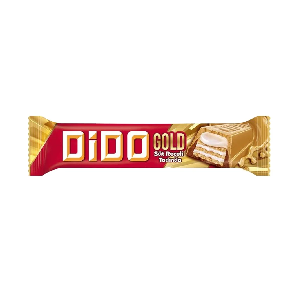 Ulker Dido Gold Chocolate Wafer With Milk Jam Taste 36 gr x 144 All Time Fresh Date and Quality Service From Turkey