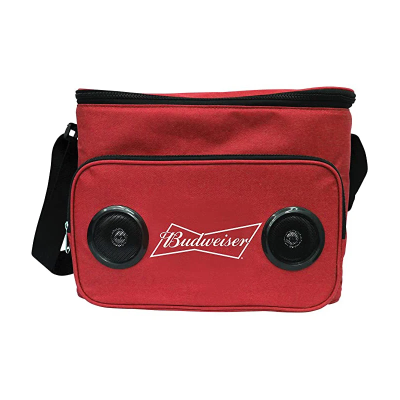 Outdoor Travel 600D Polyester Waterproof Picnic Cooler Bag Blue Tooth Speaker with Wireless and Include Battery cooler speaker