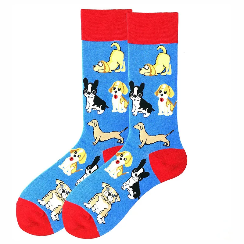 European and American code original combed cotton quality puppy avocado fun men and women  cute socks