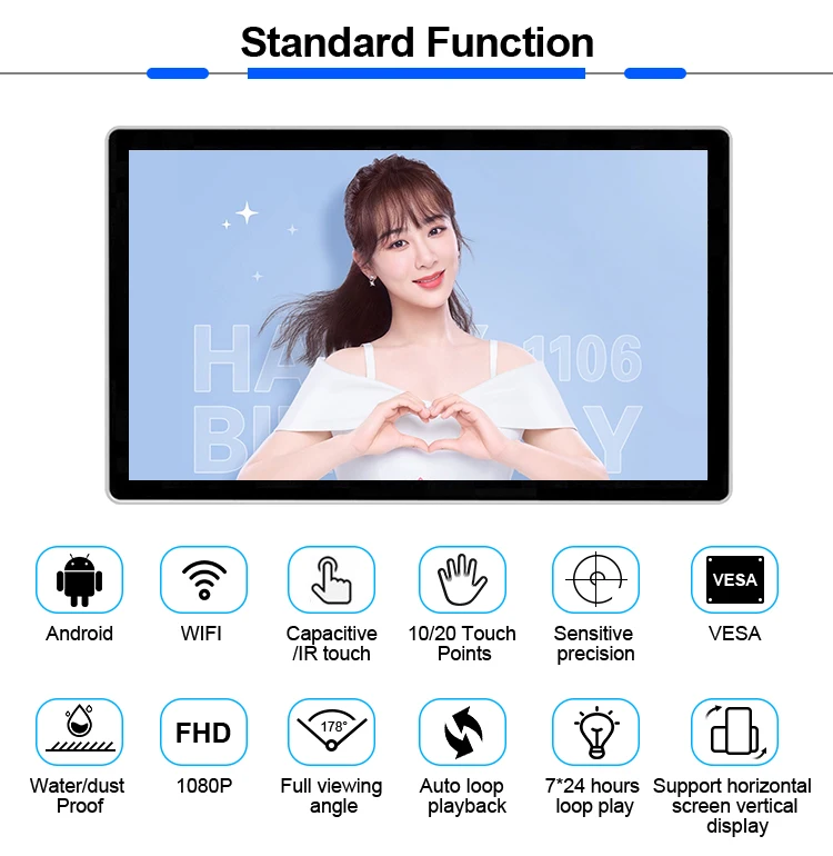 Пользовательский стол lcd сенсорный 21 5 Дюймов digital signage рекламный дисплей экран android для рекламы