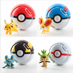 Wholesale High Quality 7Cm Pet Elf Ball Poke-Mon Balls Capsule Pokeball Capsule Toys Pokeball Model Toy For Gift
