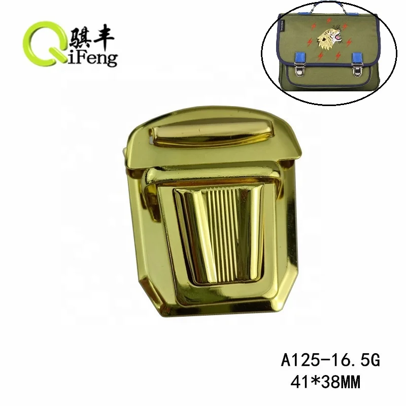 QIFENG  factory Metal Buckle Lock Hardware For Bags Shoulder Handbag DIY Craft Turn Locks Clasp Bag Locks