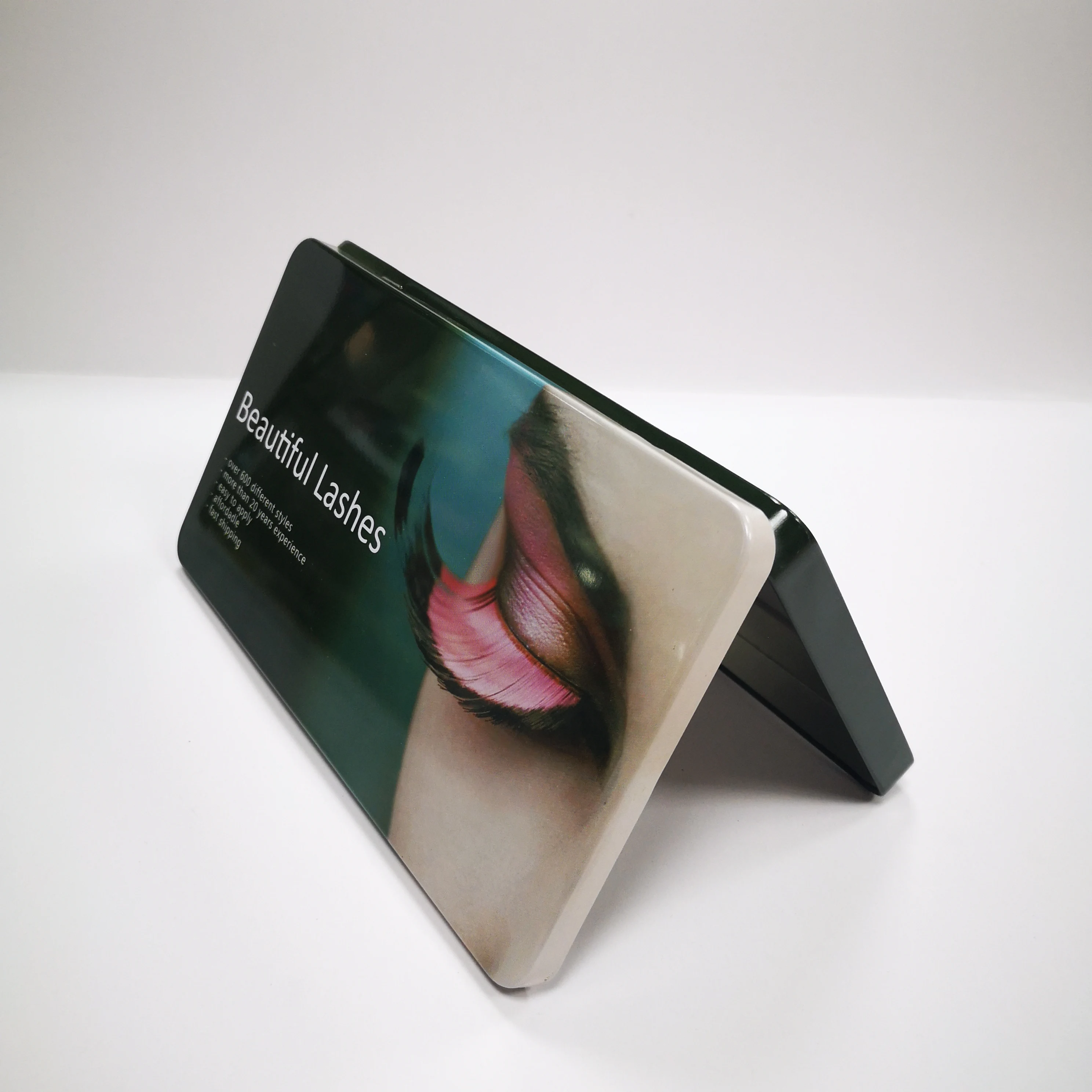 
Custom design rectangle eyelash packaging tin box eyelash metal box 