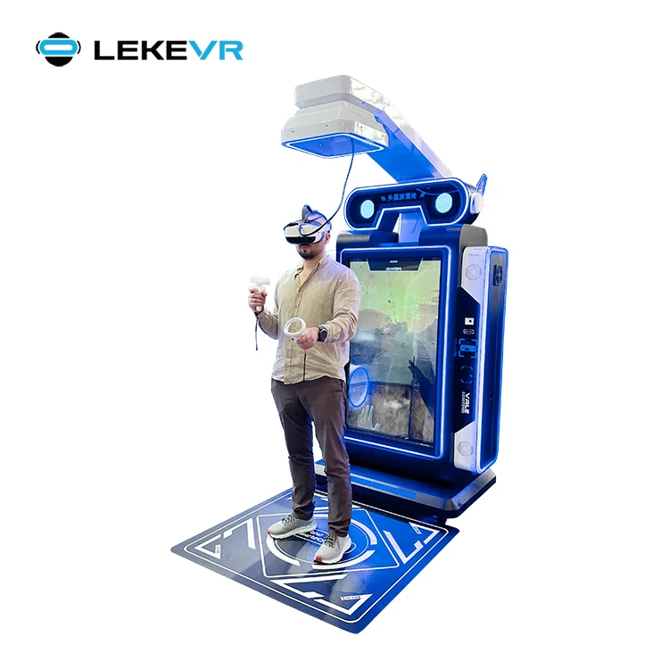 LEKE VR Entertainment Theme Park Business Opportunity Interactive VR Arcade Standing Platform 9D VR Attraction