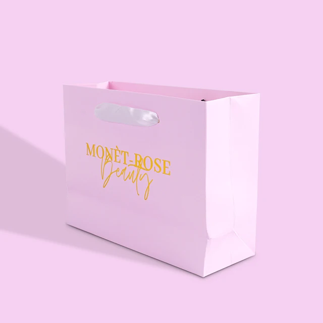 Free Design Beautiful Custom Logo Printing Art Paper Bag Gift Clothing Shipping Bag With Handle