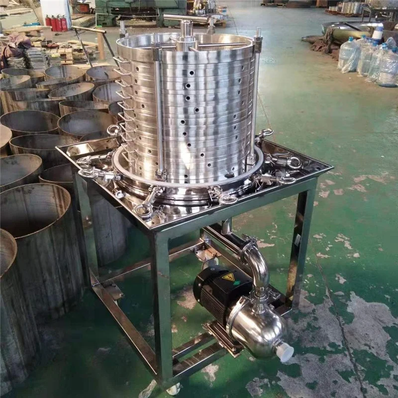 
Vertical Cylinder Stainless Steel Filter Press Pharmacy Beer Make wine Biological agents 