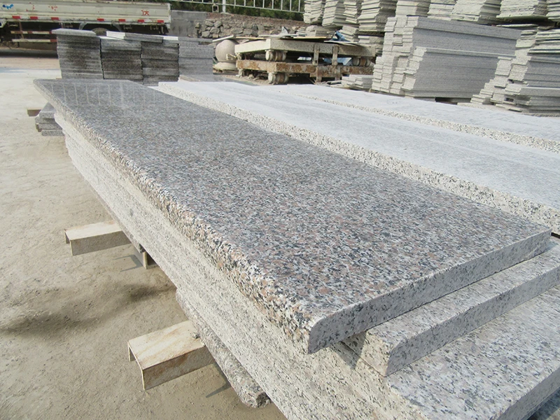 Cheap Price Granite Stair Lotus Brown Granite Stair Step And Riser
