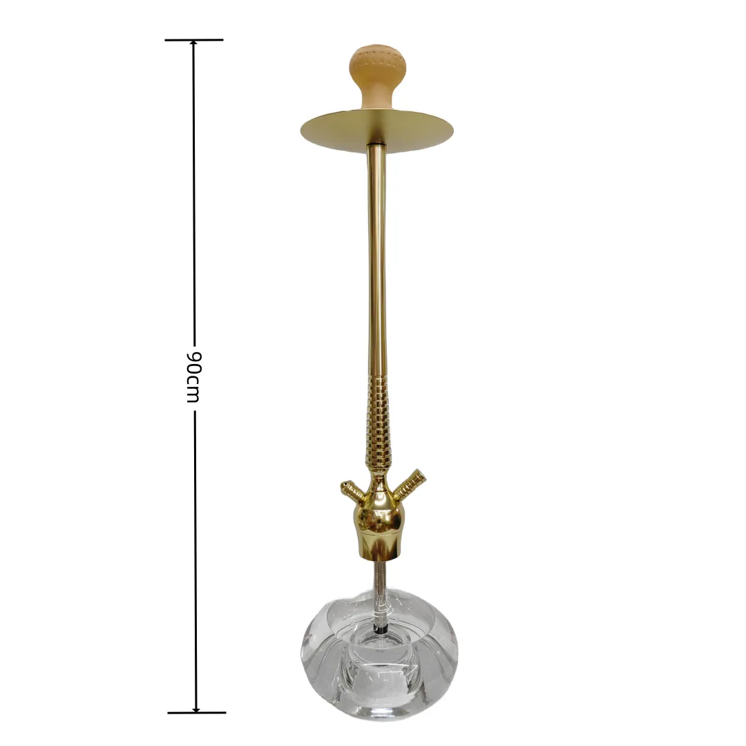 Premium Quality Customized Union Shisha Hookah Pipe Portable Golden Aluminum Big Smoke Hookah Set for Chicha Use Wholesale