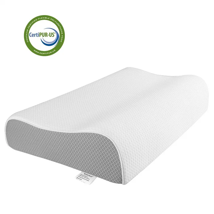 High Quality Bamboo Fiber Pillow Neck Healthy Wedge Pillows Bamboo Fabric Soft Contour Memory Foam Pillow
