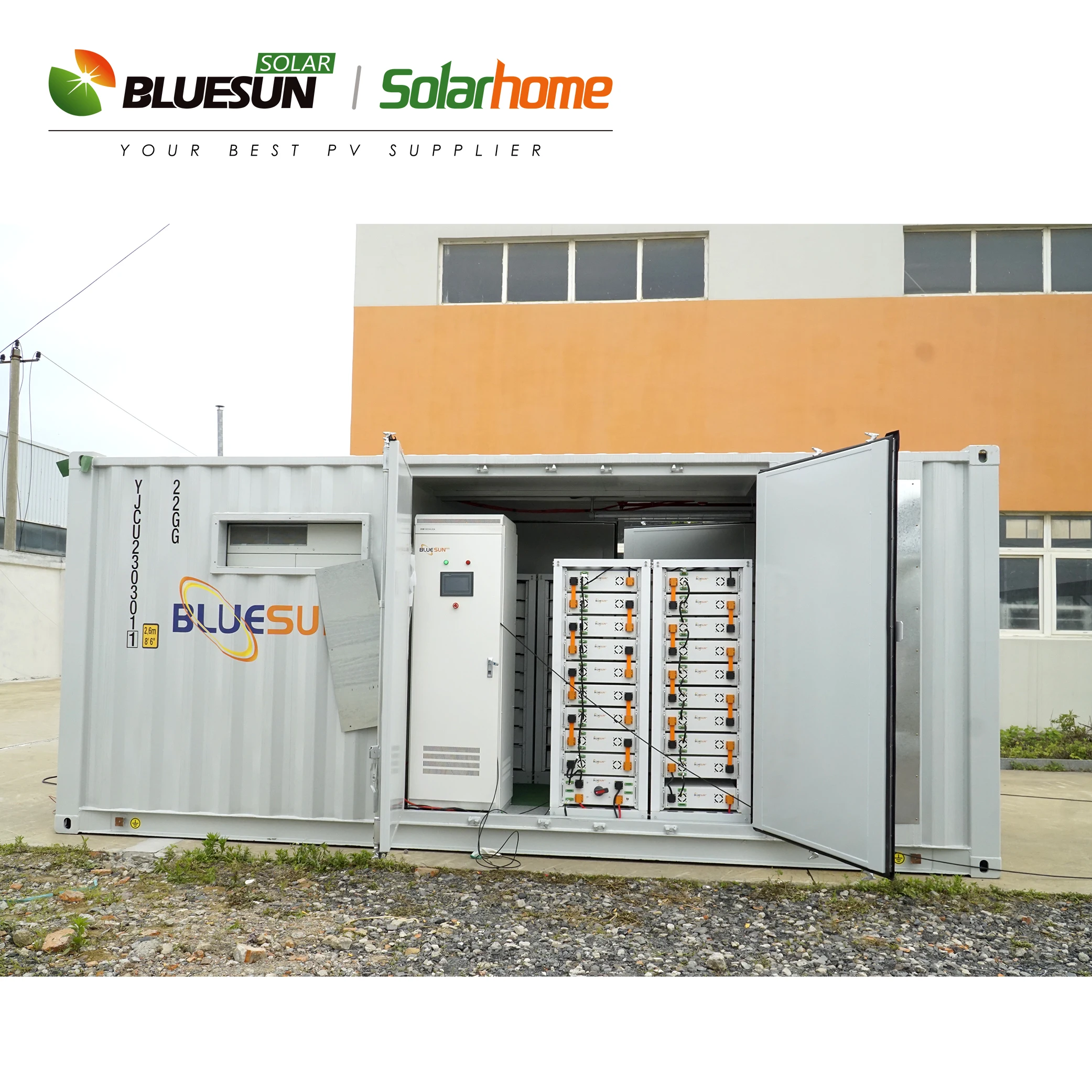 BLUESUN Europe stock 30kw 40kw 50kw solar and battery storage system lifepo4 lithium ion battery energy systems
