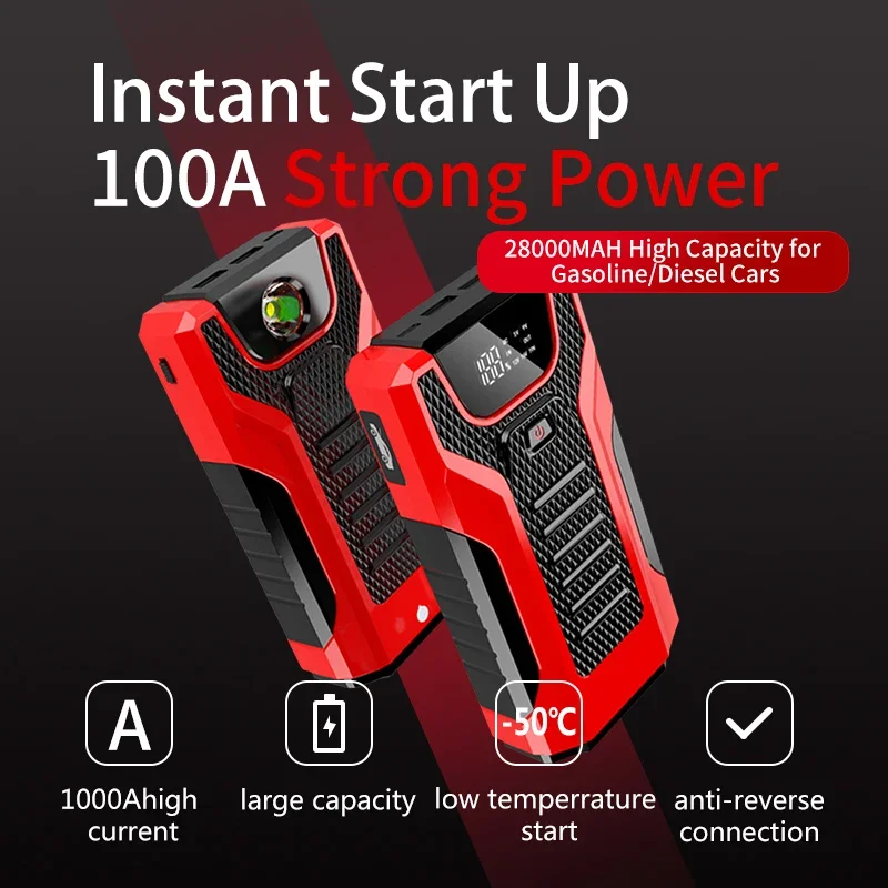 Factory Directly Emergency Car Power Supply Portable Power Bank Battery Fast charger 12V Car Battery Jump Starter Car Tool