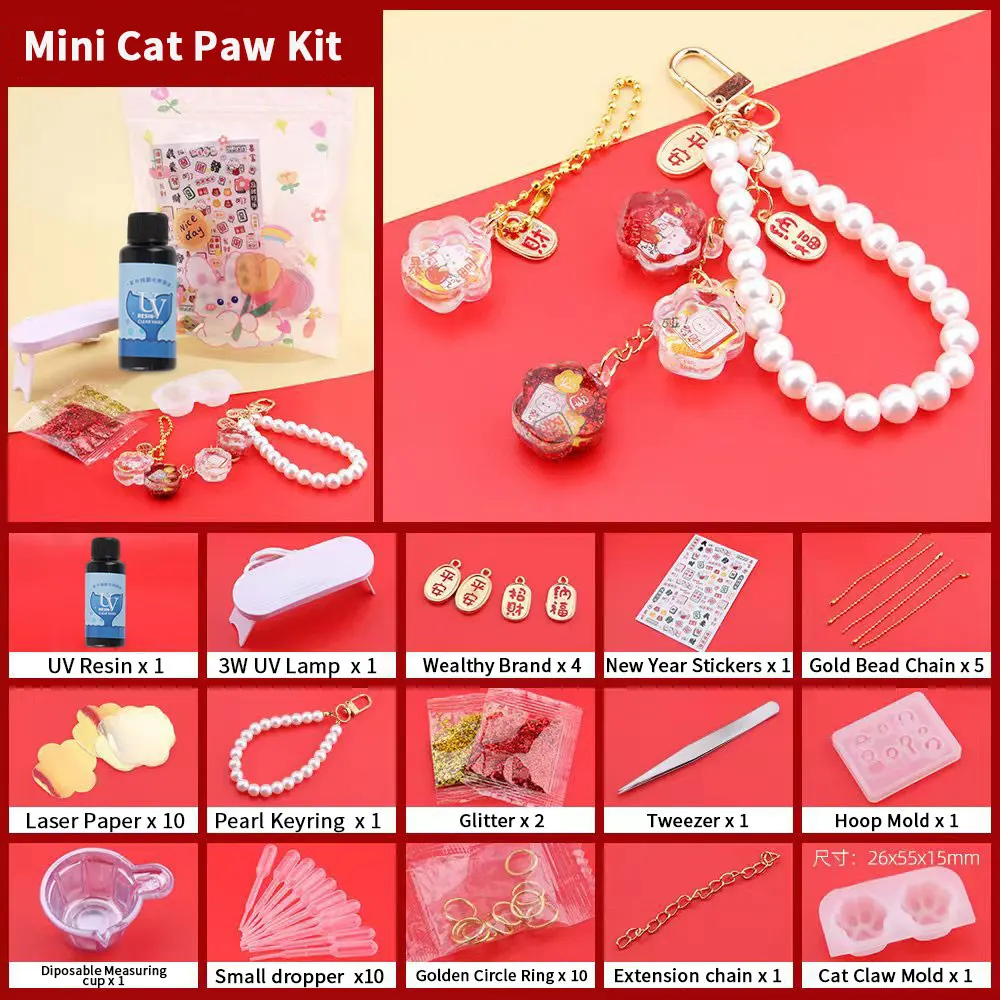 Innovative Products 2023 Kids Toys Girls Bracelet Making Kit Liquid Resin Dye Set Resin Art Supplies Crafts Making Set
