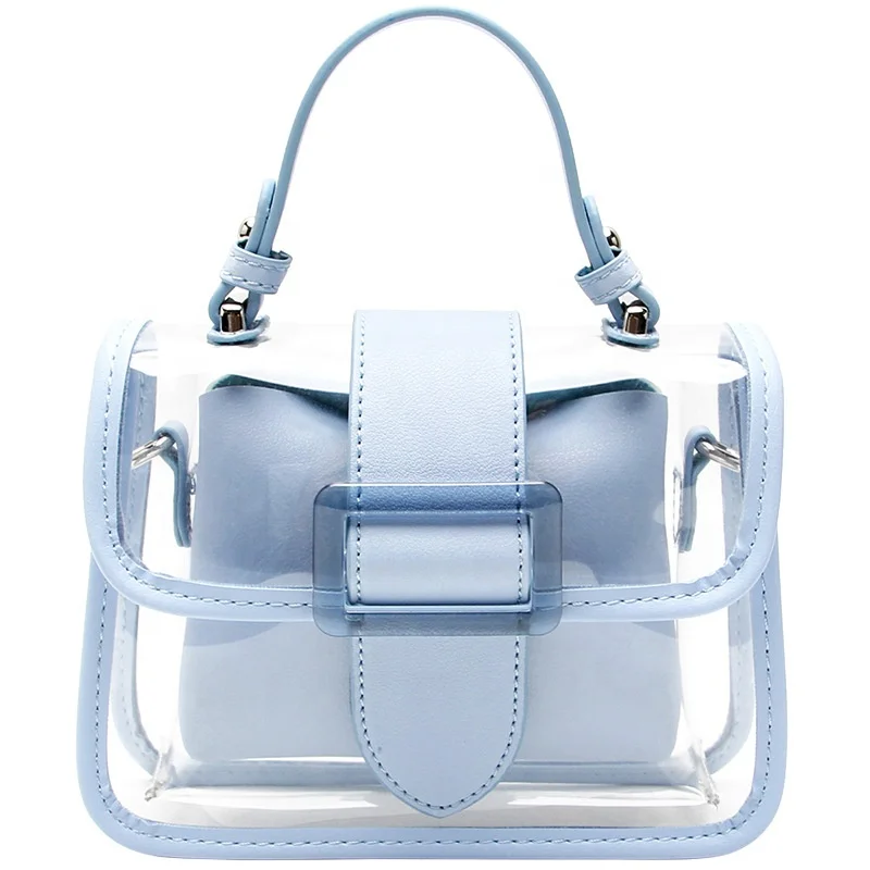 Wholesale Transparent Clear PVC Women Handbags Fashion Tote Beach Bag Ladies Shoulder Bag