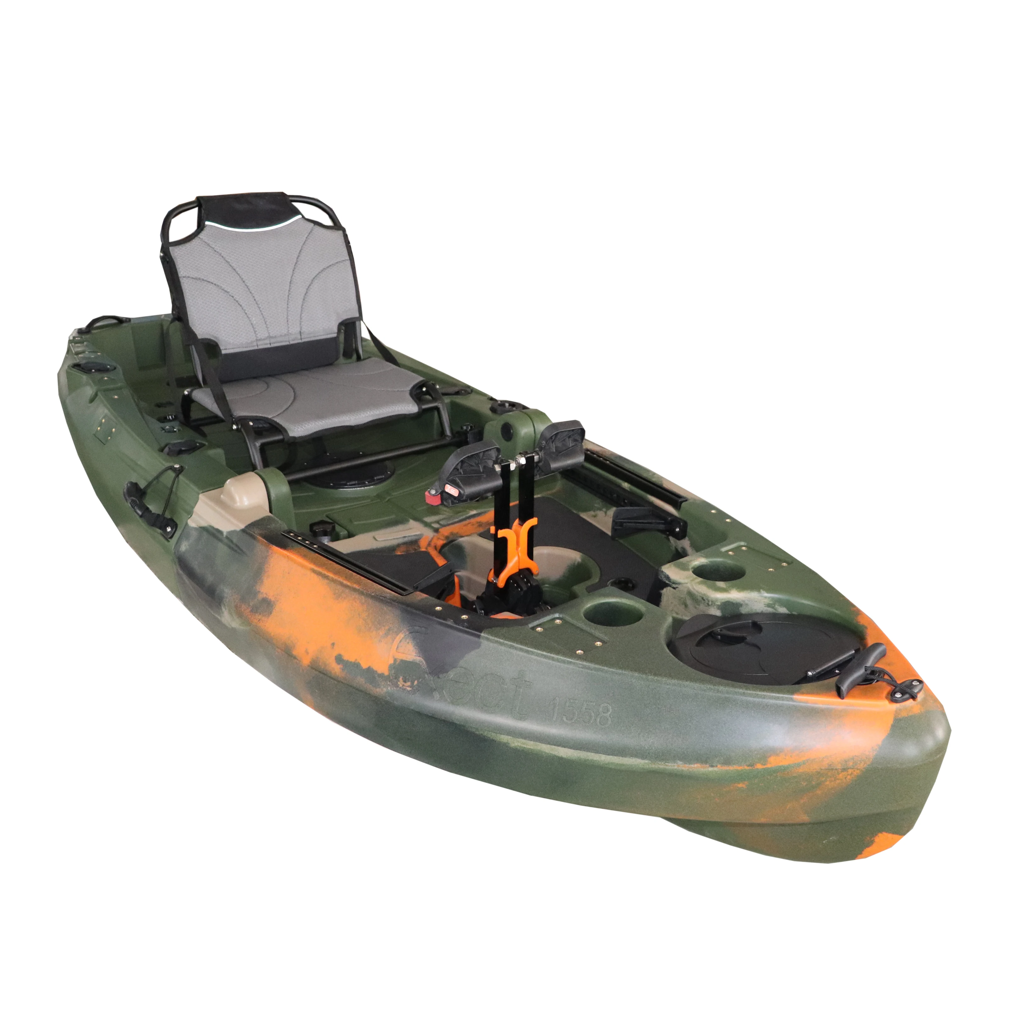 2023 new rotomolded folded fishing pedal kayak with fin drive