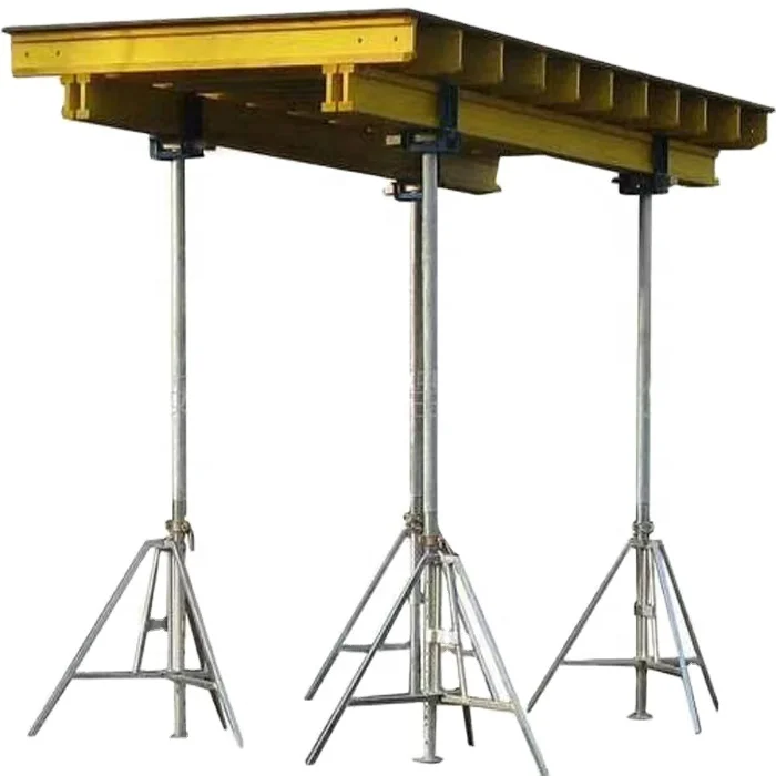 Powder coated shoring steel prop 48/60mm adjustable height prop for scaffolding platform