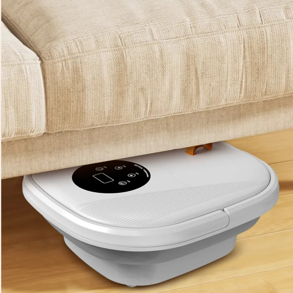 Portable Shiatsu Air Bubble Foot Massager Infrared Heated Pedicure Spa Bath Basin Easy Use Multifunction Stone Pedicure Spa Bath