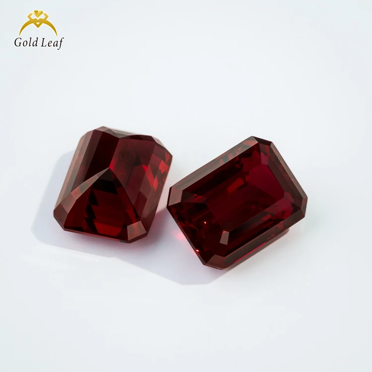 Goldleaf Wholesale Lab Grown Emeralds GRC Certificate Loose Gemstones Green Red Blue Octagon Shape Lab Grown Sapphire