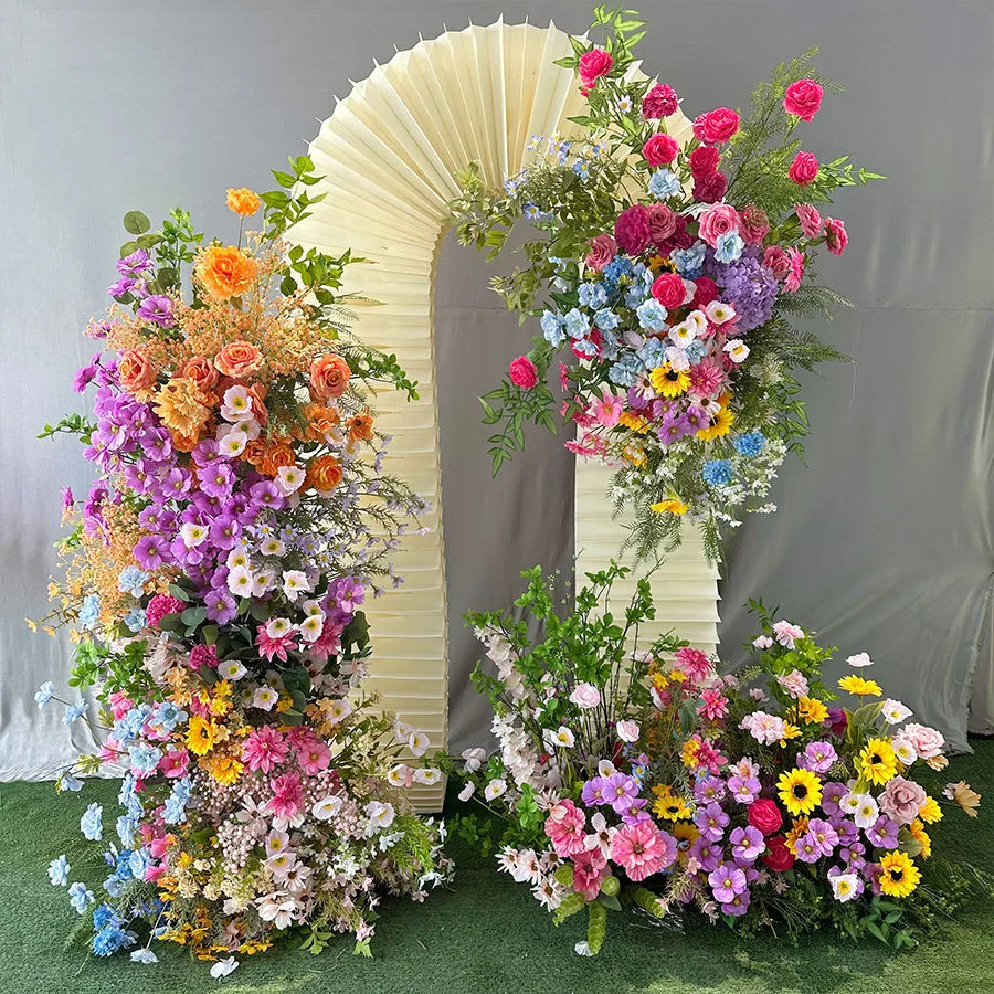 Artificial Flowers For Decoration Arch Fabric Artificial Flower Wall Arch Wedding Full Flower Door Artificial Arch