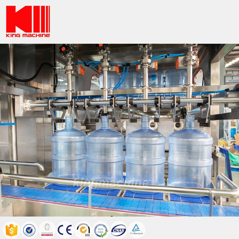 Automatic Big Barrel 10L 20L Dispenser Filling Machine Water Bottling Plant Production Line 5 Gallon Mineral Water / Pure Water