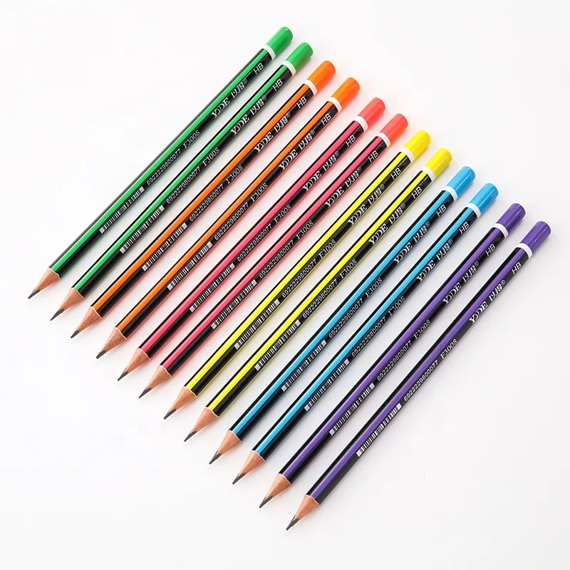 Pencil Manufacturer HB Wooden Standard Strip Pencil With Dipping Graphite Pencil For School Office