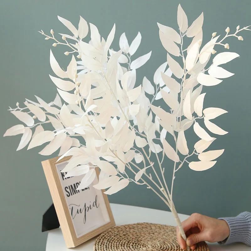 Wedding greenery wholesale high quality faux leaves dried plants from decor