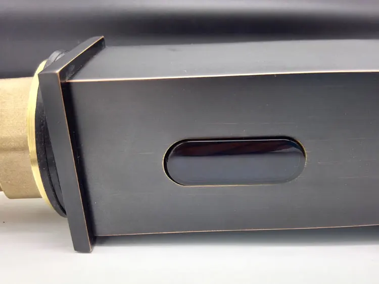 Special circle shape black color Automatic sensor faucet brass infrared sink faucet electric hotel bathroom hardware tap