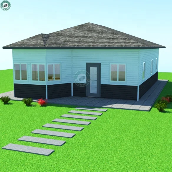 Affordable 80sqm 4 Bedroom Prefab Compact House with 1 Bathroom Sandwich Panel Structure Home for Sale in Cyprus