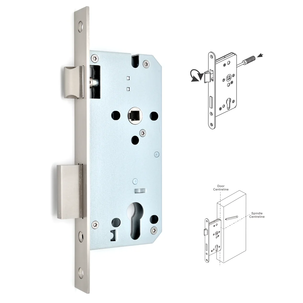 Замок врезной cerraduras italianas 50 мм, врезной корпус DIN18251, Европейский противопожарный дверной замок 5085Z