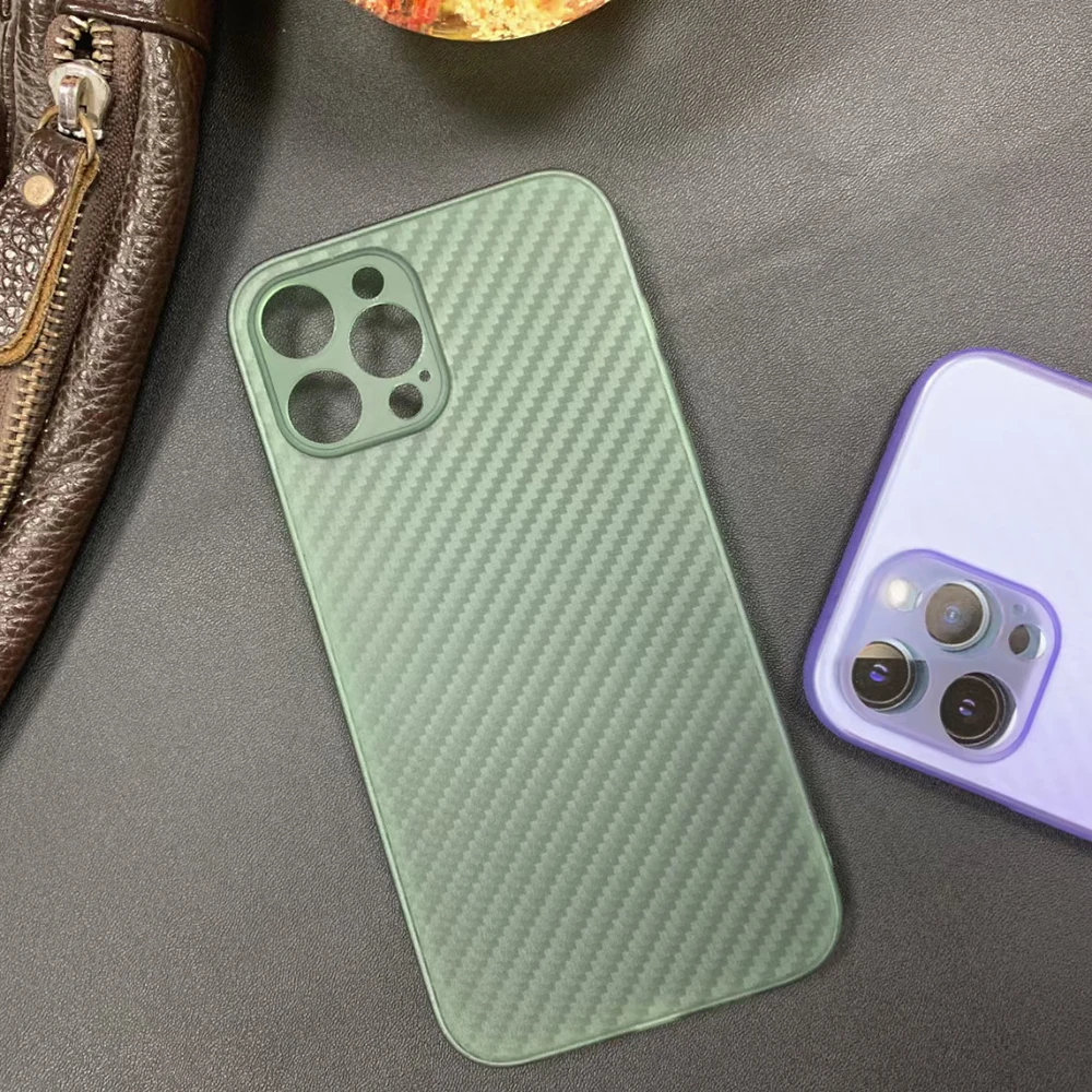 Ультратонкие цветные чехлы из ТПУ для телефонов углеродного волокна всех моделей iPhone