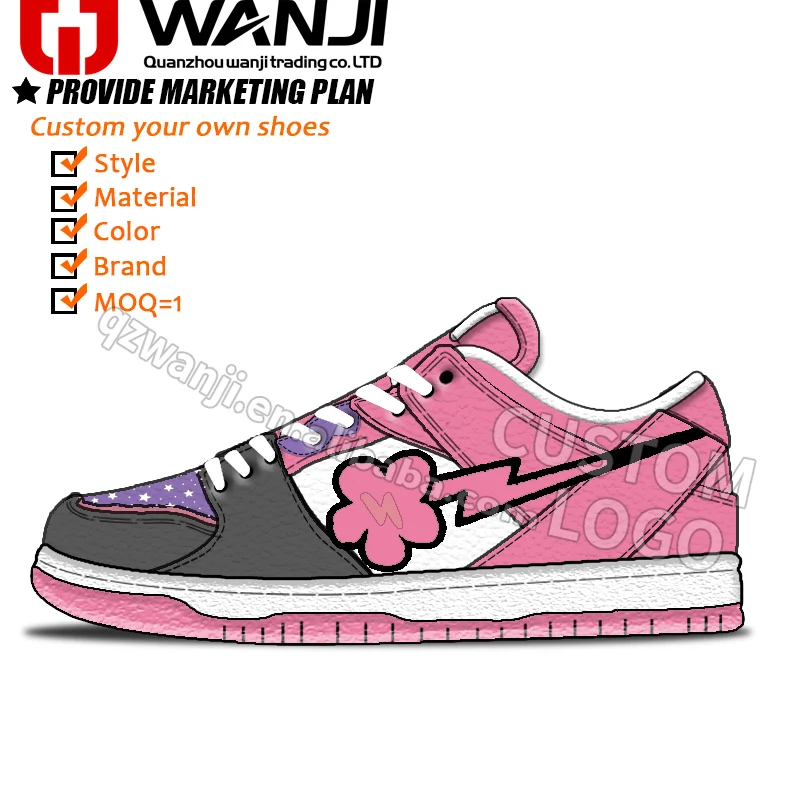Fashion Men Blank Shoes Manufacturers Basketball Custom Logo Shoe Men Low High Casual Sport Leather Sneakers