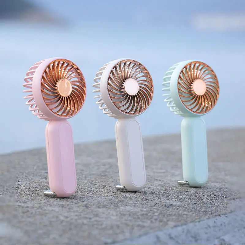 3 Speed Quiet Small Handheld Portable Electric Fan Stand Desk USB Rechargeable Sports Pocket Mini Fan