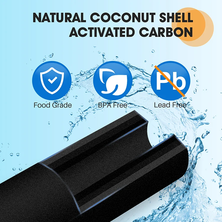 Activated Carbon Block Water Filter Cartridge Food Grade Sintered Carbon