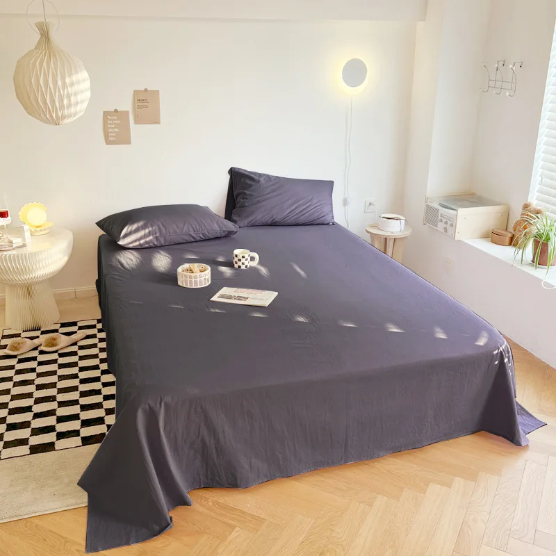 wholesale cheap polyester bedding flat sheet 3pcs bedsheets sets