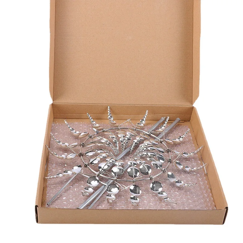 Novel Peculiar Wind Kinetic Energy Art Windmill 3d Vertical Axis Windmill Outdoor Garden Ornament Metal Windmill