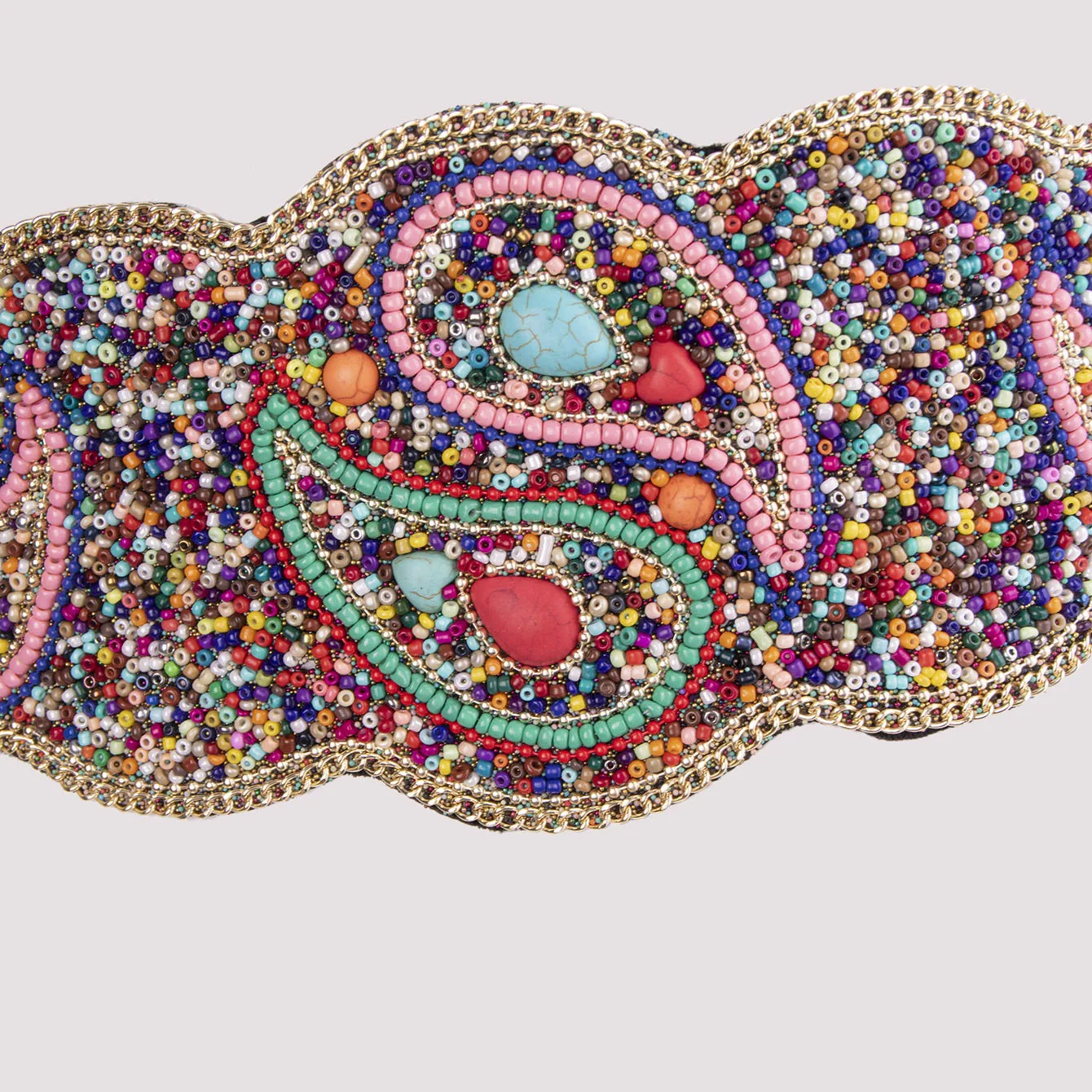 BE-114  New Retro Pattern Elastic Waistband Heavy Bohemian National Style Belts For Women
