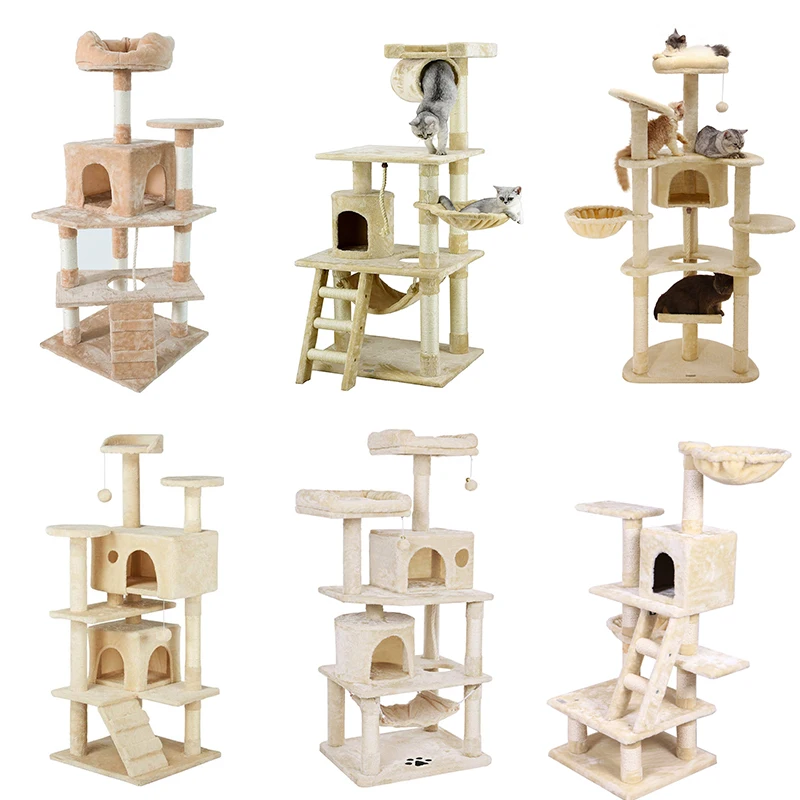 Manufacturer  maine coon cat tree Wholesale Fashion Design cat trees for large cats sisal plush large scratcher tower