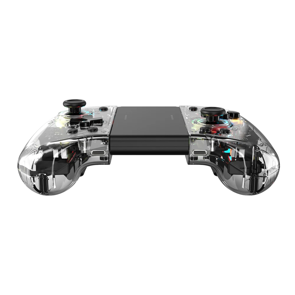 Transparent Switch pro controller  Left and Right Joypad with RGB light  Programmable Function Turbo Wireless Joypad