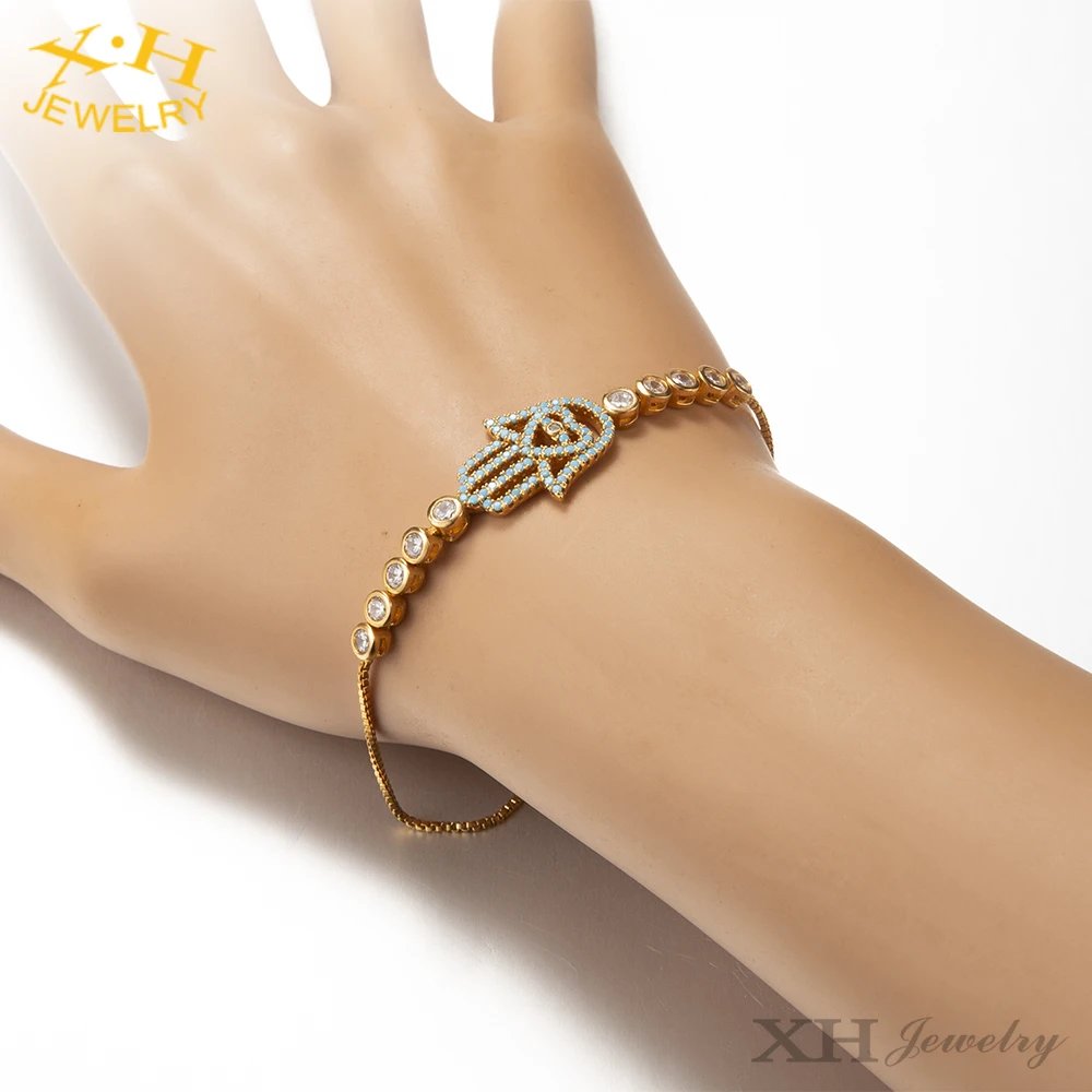 Wholesale High Quality CZ Charm Bracelet Hasma Tennis Bracelet