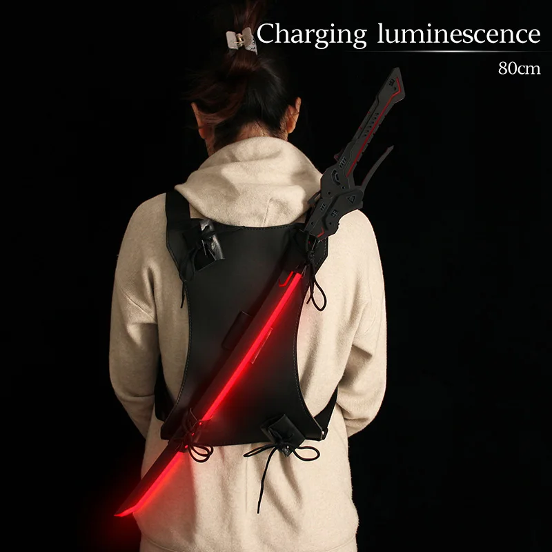 Wholesale Cyberpunk 2077 Katana Sword LED Light 80cm Samurai Sword Cosplay Katana Anime Products Sword
