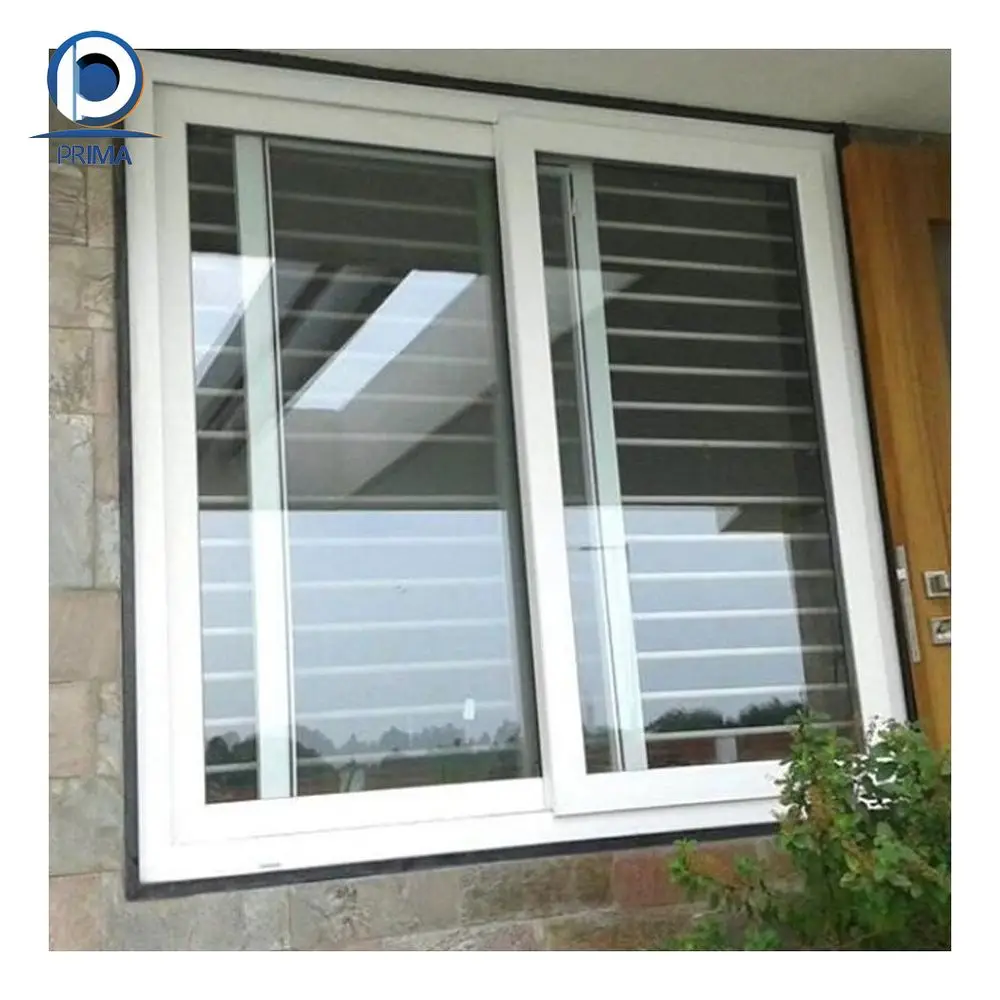 Prima Factory Directly Supply Sliding Windows Glazed Hurricane Impact Pvc Profile Upvc Door Frame Window